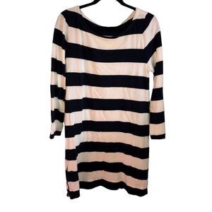 NEW J. Crew Stripe Midi Dress Navy and White Stripe